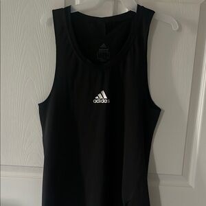 Men’s tech fit compression Adidas Black Tank Top Sz L